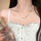 Candy Colored Dopamine Necklace for Women Retro
