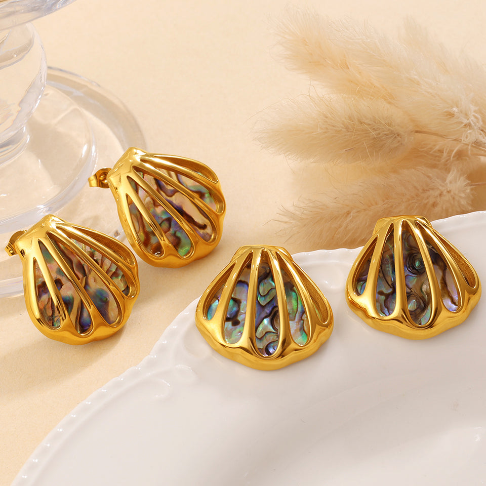 Luxury Shell Jewelry Set – Ocean Necklace & Earrings