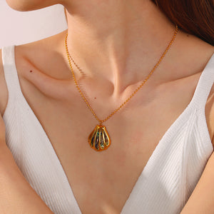Luxury Shell Jewelry Set – Ocean Necklace & Earrings