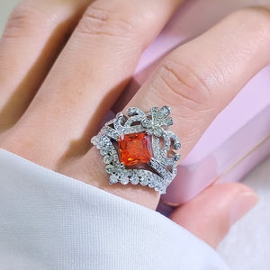 Moissanite Style Stackable Ring – Adjustable Luxury Zircon Band