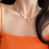 Candy Colored Dopamine Necklace for Women Retro