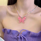 Candy Colored Dopamine Necklace for Women Retro