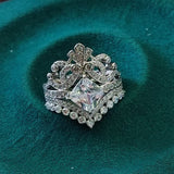 Moissanite Style Stackable Ring – Adjustable Luxury Zircon Band