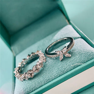 Leaf & Marquise Diamond Style Ring – Women’s Luxury Zircon Band