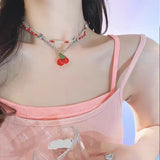 Candy Colored Dopamine Necklace for Women Retro